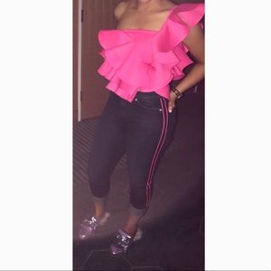 Ruffle One Shoulder Top